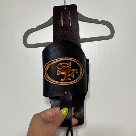 Tooled Leather Other - NWOT San Francisco 49ers Tooled Stamped Leather  Handmade Drink Holster NFL